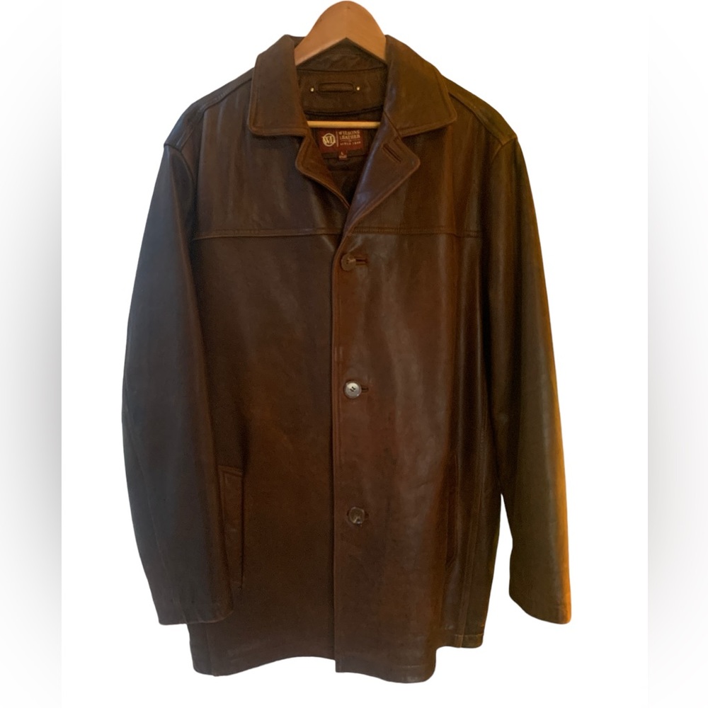 Wilsons Leather Brown Military Field Jacket
